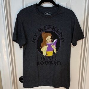 Disney Women’s Charcoal T-Shirt with Belle Graphic